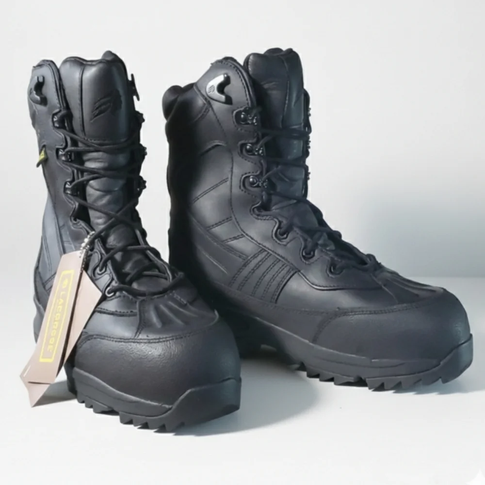 Lacrosse M9-W10.5 Boots Safety Steel Toe Waterproof Black Leather Insulated Work